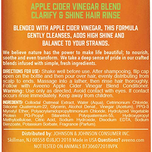 Image 3 of Aveeno Apple Cider Vinegar Clarifying In-Shower Rinse 6.8 Fl Oz