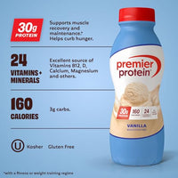 Thumbnail for Image 2 of Premier Protein 30g High Protein Shake, Vanilla, 6 Pack