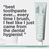 Thumbnail for Image 6 of Davids Fluoride Free Toothpaste Teeth Whitening SLS Free Peppermint 5.25oz