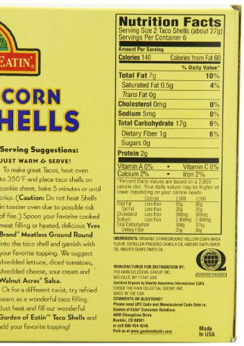 Image 4 of Garden of Eatin' Yellow Corn Taco Shells, 12 Count (Pack of 12)