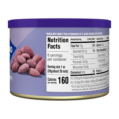 Image 2 of Blue Diamond Almonds Sweet Blueberry Flavored Snack Nuts, 6 Ounce (Pack of 12)
