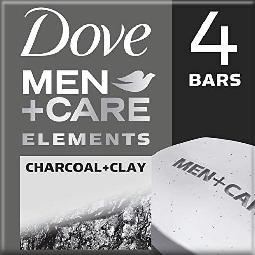 Image 3 of Dove Men+Care Elements Body and Face Bar Charcoal + Clay 4 oz, 4 Bar