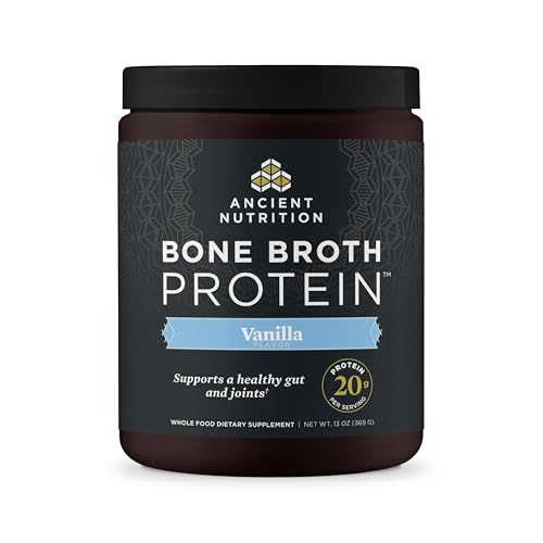 Image 1 of Default Title for the product Ancient Nutrition Grass Fed Bone Broth Protein Powder, Vanilla