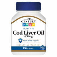 Thumbnail for 21st Century Cod Liver Oil 400 mg 110 Softgels