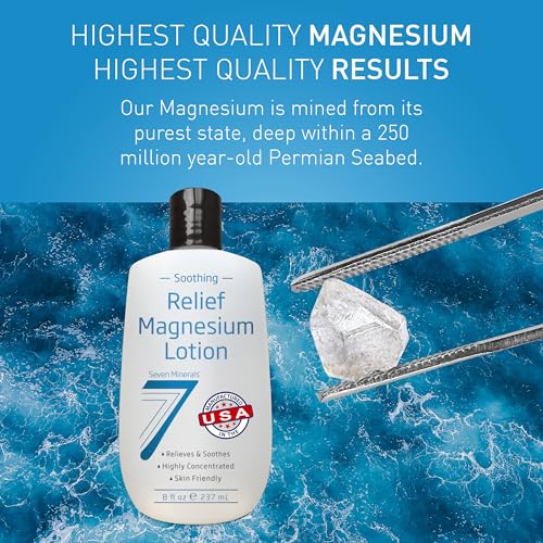 Image 6 of Seven Minerals Magnesium Lotion for Sleep, Soothing Relief & Relaxation - 8 fl oz