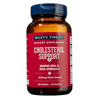 Thumbnail for Image 1 of 120 Count (Pack of 1) for the product Wiley's Finest Wild Alaskan Cholesterol Support, 120 Count