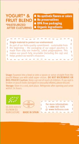 Image 6 of Holle Organic Mango Baby Yogurt Pouches, 10 x 3 oz