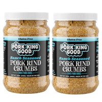 Thumbnail for Image 1 of Default Title for the product Pork King Good Pork Rind Breadcrumbs, Ranch, 2 Pack (Two 12 Oz Jars)