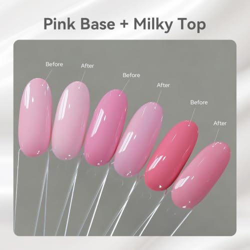 Image 3 of Born Pretty Milky White Gel Top Coat No Wipe Glossy Top Coat 15ML
