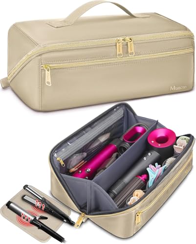 Image 2 of Grey Beige / Standard for the product Mancro Hair Tools Travel Bag Compatible with Shark Flexstyle