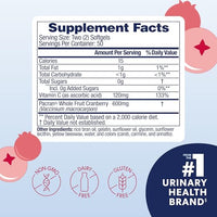 Thumbnail for Image 3 of AZO Cranberry Pro Urinary Tract Health Supplement 600mg PACRAN, 1 Serving, Sugar Free, Non-GMO 100 Softgels Pack of 2