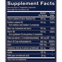 Thumbnail for Image 2 of Vthrive Bioactive B-Complex - Vitamin B + Active Coenzymes for Energy Production (120 Vegetable Capsules)