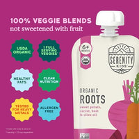 Thumbnail for Image 4 of Serenity Kids Organic Roots Baby Food Pouches, USDA Organic, 3.5 Oz, 12 Pack
