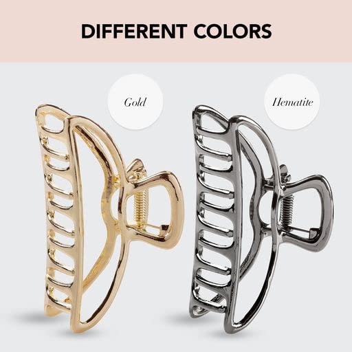 Image 7 of Kitsch Open Shape Metal Hair Clips for Women - Gold, 1 Pc