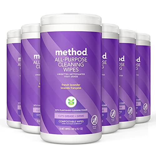 Image 1 of Default Title for the product Method All-Purpose Cleaning Wipes, French Lavender, 70 Count, 6 Pack