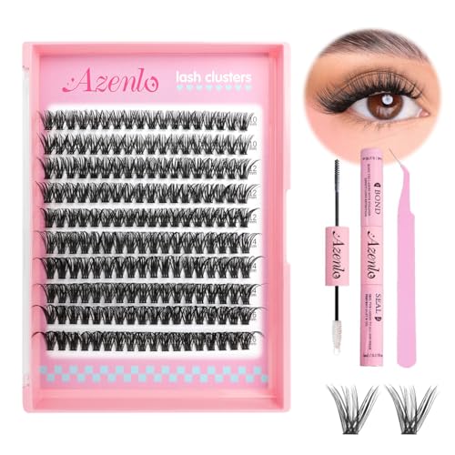 Image 1 of Default Title for the product Azenlo Natural Lash Clusters Kit Wispy Eyelash Clusters 120 pcs Cluster Eyelash Extensions C Curl Individual Lashes 10-16 mm Mix Length Natural Look (60D KIT 120 Pcs)
