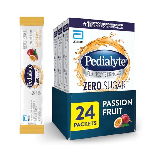 Image 5 of Passion Fruit / 24 Count for the product Pedialyte Electrolyte Drink Mix With Zero Sugar