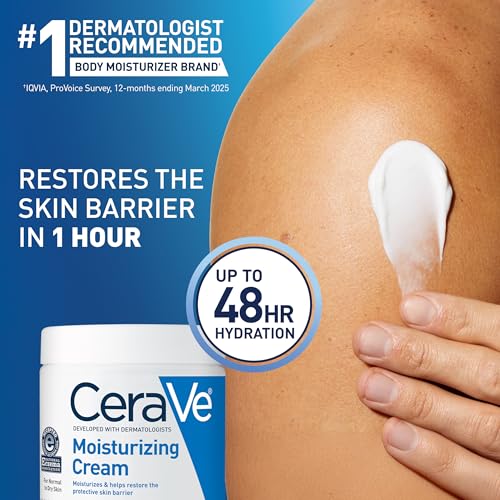 Image 3 of CeraVe Moisturizing Cream, Face & Body Moisturizer for Dry Skin, 19oz