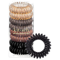 Thumbnail for Image 1 of Brunette / 8 Count (Pack of 1) for the product Kitsch Spiral Hair Ties for Women