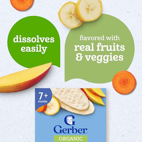 Image 5 of Gerber Mango Banana Carrot Organic Teething Wafers, 6 Pack