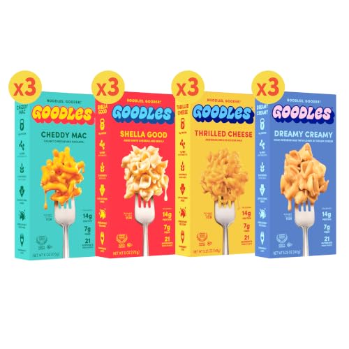 Image 1 of Default Title for the product GOODLES Mac & Cheesey Mac Variety Mix, 21 Plant-Based Nutrients, 5.25-6oz, 12 Pack