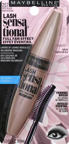 Image 3 of MAYBELLINE Lash Sensational Waterproof Mascara, Very Black, 1 Count