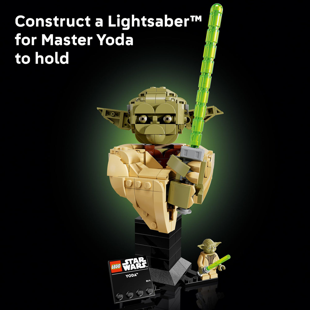 LEGO Star Wars: Attack of the Clones Yoda Bust with Lightsaber - Collectible Building Set for Adults, Ages 18+ - Star Wars Gift for Men & Women - Bedroom or Shelf Decor - 75438