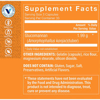Thumbnail for The Vitamin Shoppe Glucomannan 1.99GM, Source Soluble Fiber from (100 Capsules)