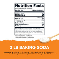 Thumbnail for Nutricost Baking Soda (2 LBS) - For Baking, Cleaning, Deodorizing, and More (Pantry)