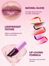 Thumbnail for SHEGLAM Jelly Wow Tinted Lip Oil Plumping Lip Gloss Natural -Baby Steps