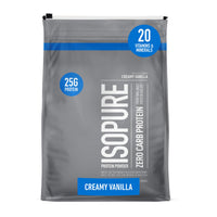 Thumbnail for Isopure Zero Carb 100% Pure Whey Isolate Protein Powder, Lactose Free, Gluten Free, With Vitamins, Creamy Vanilla, 25g Protein Per Serving, 7.5 Lbs, 110 Servings (Packaging May Vary)