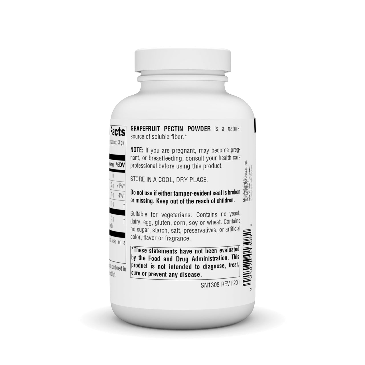 Source Naturals Grapefruit Pectin, Soluble Fiber - Dietary Supplement - 4 oz POWDER