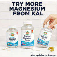 Thumbnail for KAL Magnesium Malate 400mg, Chelated Magnesium Supplement with Malic Acid, Healthy Energy & Muscle Function Support, Enhanced Absorption, Vegan, Non-GMO, 45 Servings, 90 Veg Tabs