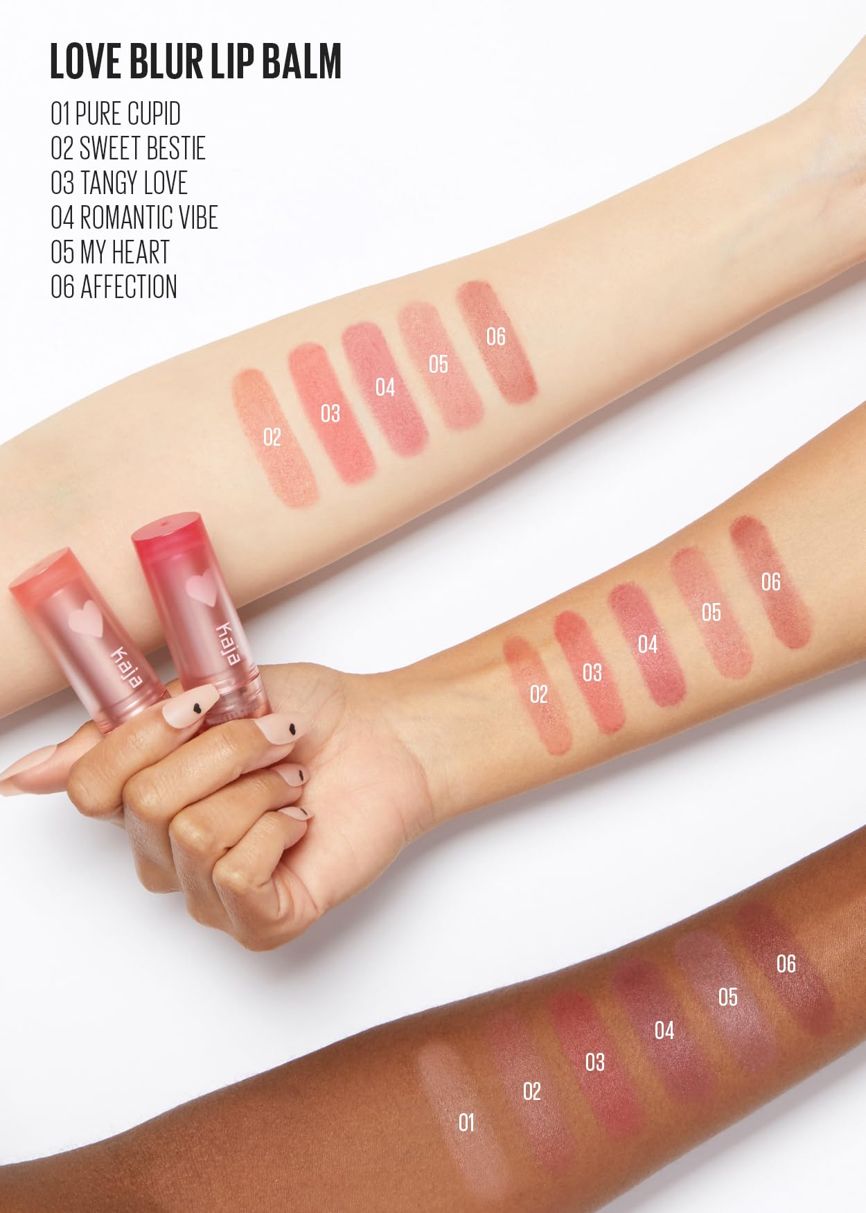 KAJA Lip Balm - Love Blur 01 Pure Cupid | Soft & Comfort Semi-Matte Blurring Daily Color, Shea Butter, Avocado Oil, Citrus Unshiu Peel Extract, Vitamin E Infused, Stocking Stuffers, 0.14 Oz