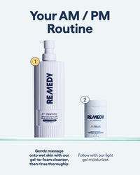Thumbnail for Remedy for Lightweight Cleansing | Gel-to-Foam Cleanser for Normal to Oily Skin | 0.5% Salicylic Acid, Ceramide NP, Niacinamide, Green Tea | By Dermatologist Dr. Shah, 12 fl. Oz
