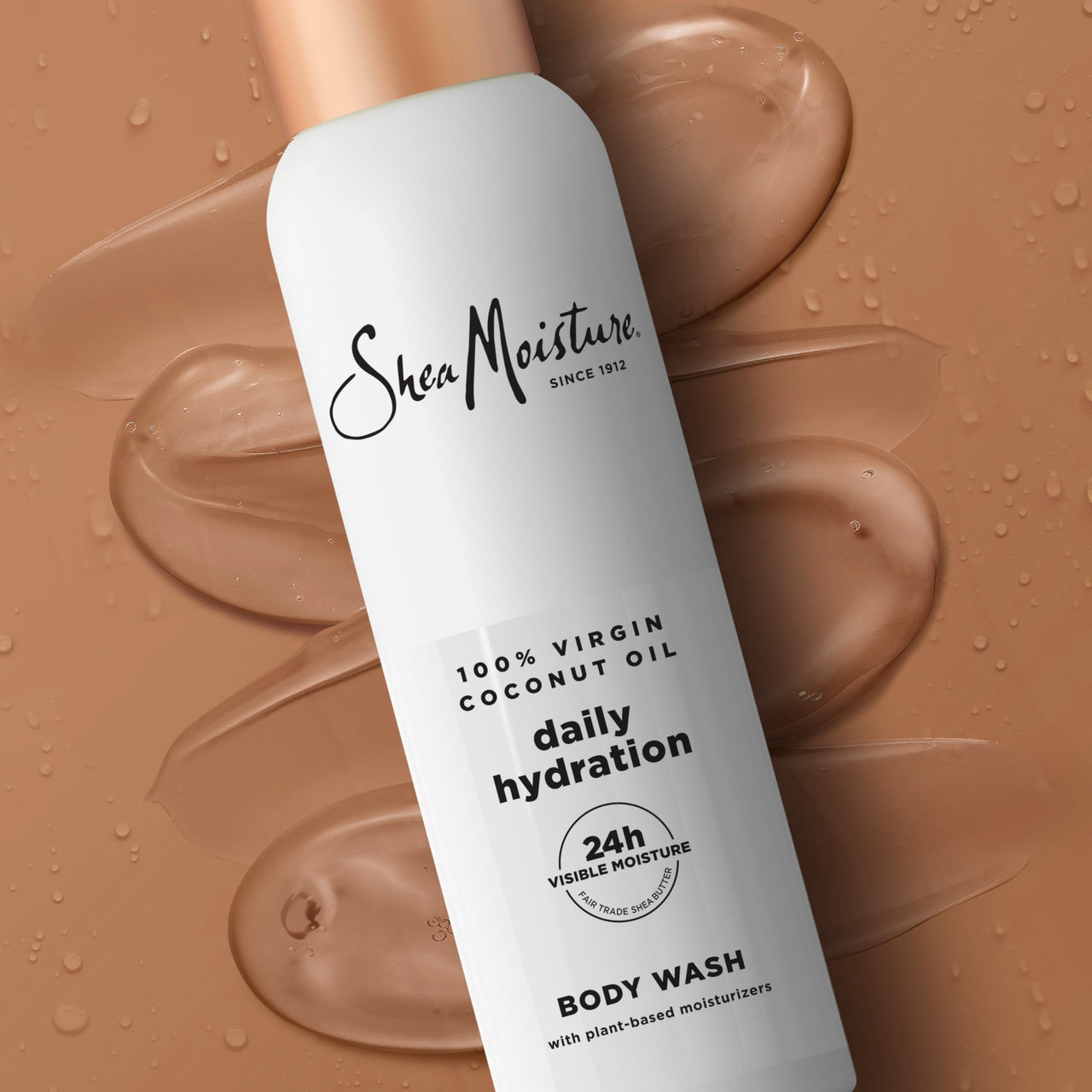 SheaMoisture Virgin Coconut Oil Body Wash Nourish and Replenish Skin Daily Hydrating body wash for 24H Visible Moisture for Healthy, Glowing Skin 18 oz