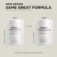 Thumbnail for Codeage Multi Collagen + Gut Blend Supplement - Digestive Probiotics, DGL Licorice, Aloe Vera, Organic Peppermint Leaf, Slippery Elm - Hydrolyzed Bovine Collagen Pills - Non-GMO - 90 Capsules