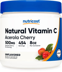 Thumbnail for Nutricost Natural Vitamin C - Acerola Cherry Powder 0.5 LB - Gluten Free & Non-GMO