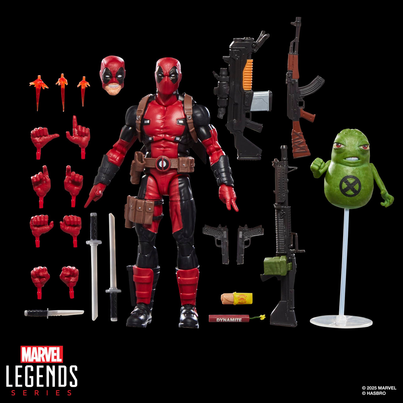 Marvel Legends Maximum Series Deadpool, Deluxe Deadpool Comics Collectible 6-Inch Action Figure with 24 Accessories Including X-Force’s Doop