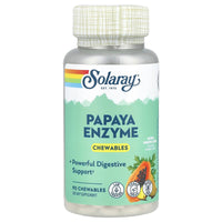 Thumbnail for SOLARAY Papaya Enzyme Chewables for Digestive Support - Pineapple (90 Chewables)