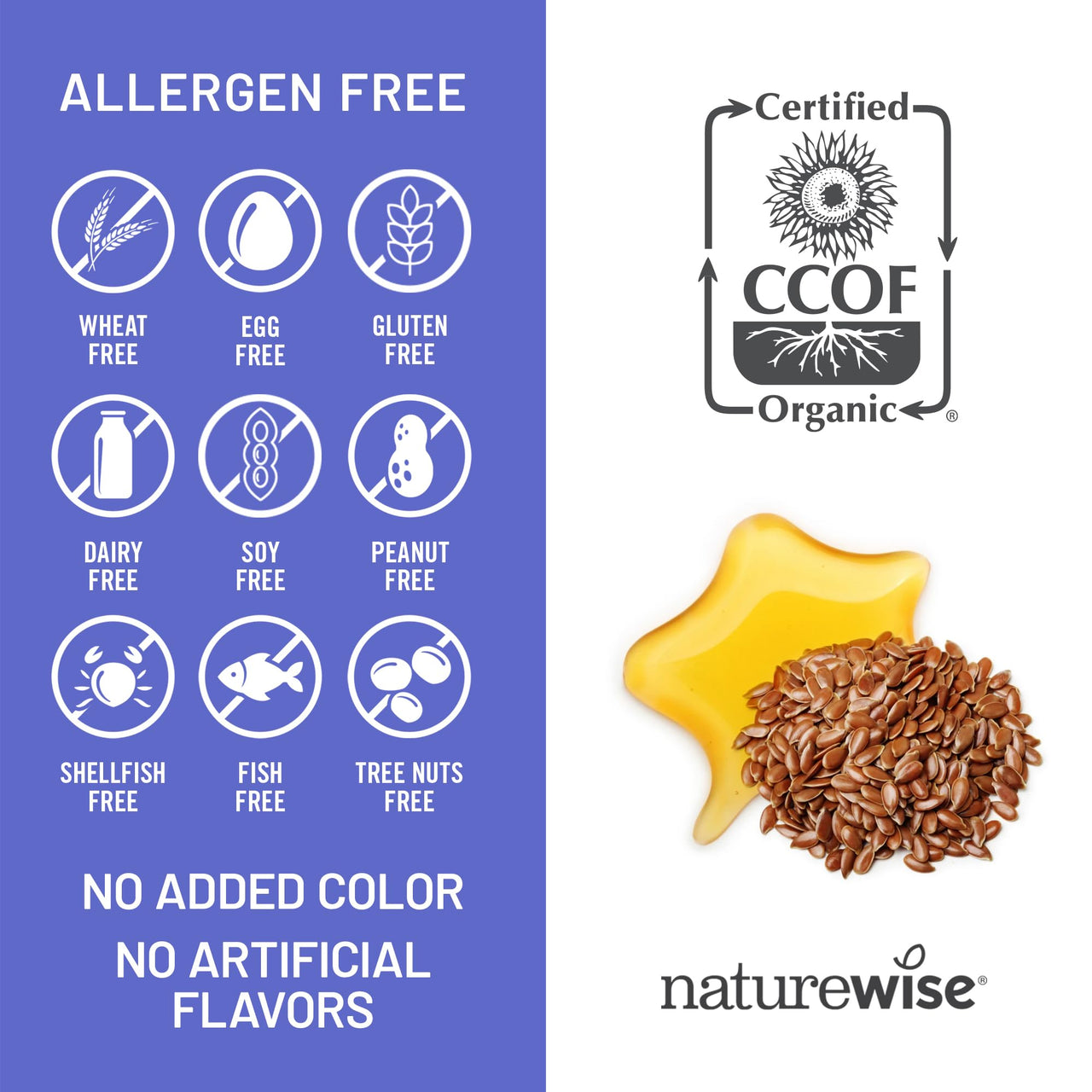 NatureWise Flaxseed Oil 1,242 mg, Fish Free Omega 3 6 9 with 720mg ALA, Dietary Supplement for Heart Health Support - Organic, Cold Pressed, Non-GMO - 240 Softgels[8-Month Supply]