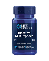 Thumbnail for Life Extension Bioactive Milk Peptides, Healthy Mood Support, Sleep Supplement, Relaxation, Milk peptides, Casein decapeptide, Hormone-Free, Gluten-Free, Non-GMO, Vegetarian, 30 Capsules