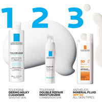 Thumbnail for La Roche-Posay Toleriane Dermo Facial Cleanser for Face & Eyes, Gentle Face Wash and Makeup Remover, Milky Texture, Fragrance Free, Preservative Free