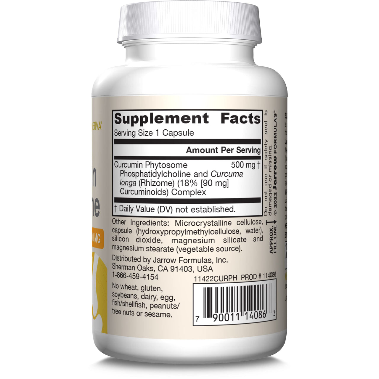 Jarrow Formulas Curcumin Phytosome 500 mg - 60 Veggie Capsules - Formulated with Meriva - Antioxidant Support Supplement - Joint Health & Support - 60 Servings