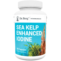 Thumbnail for Dr. Berg Sea Kelp Enhanced Iodine - 200 mcg of Premium Iodine - Seaweed Blend Includes Klamath Blue-Green Algae & Sea Kelp - 90 Capsules