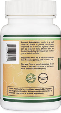 Thumbnail for Inositol Capsules (Myo Inositol) 1000mg Health Support for Women (60 Count)(No Fillers, Vegan Safe, Gluten Free) by Double Wood