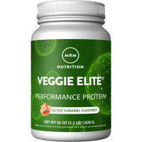 Thumbnail for MRM Nutrition Veggie Elite Performance Protein | Salted Caramel Flavored| Plant-Based Protein| Easy to Digest | with BCAAs| Vegan + Gluten-Free | Clinically Tested| Digestive enzymes | 30 Servings