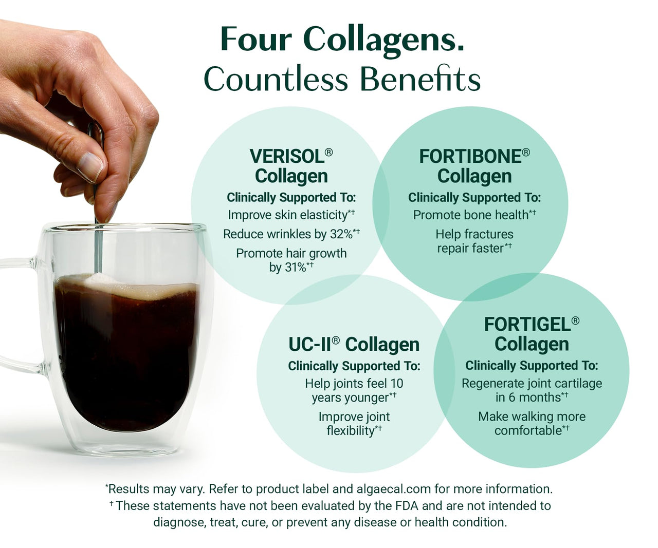 ALGAECAL Calcium, Vitamin D3 & Collagen Bundle – Hydrolyzed Collagen with Clinically-Supported Verisol, Fortibone & Fortigel, Plus Calcium, Vitamin ADEK, & Trace Minerals for Bone Health & Anti-Aging