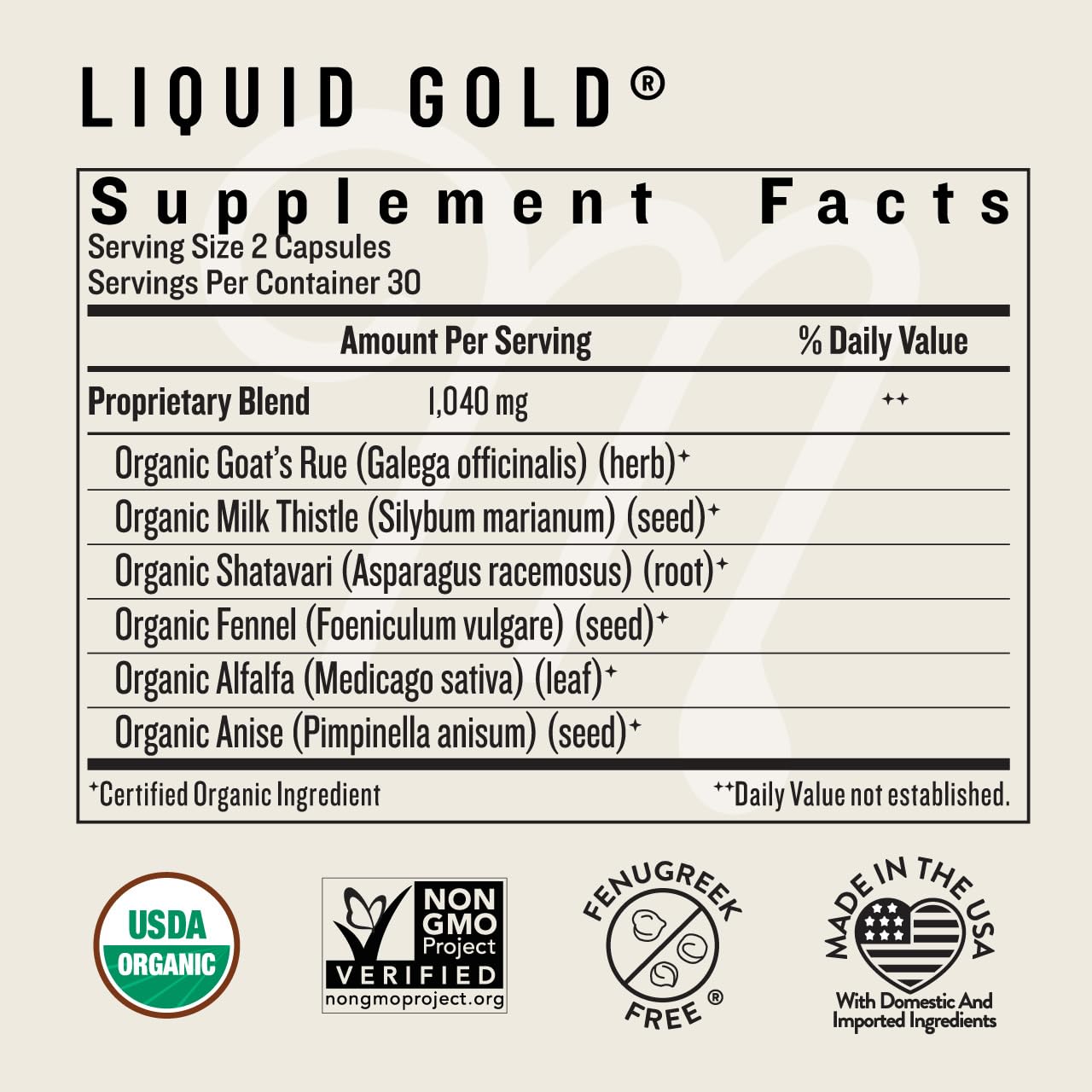 Legendairy Milk Liquid Gold Lactation Support | Lactation Supplement with Organic Goats Rue, Milk Thistle, Shatavari, Fennel, Alfalfa & Anise | Breastfeeding Supplements, 60 Count