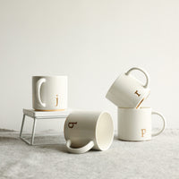 Thumbnail for COLLECTIVE HOME - Monogram Ceramic Mugs, 15 oz Golden Initial Coffee Cups, Elegant Alphabet Tea Mugs, Elegant Personalized Mug with Gift Box, Luxurious Cups for Office and Home (j)